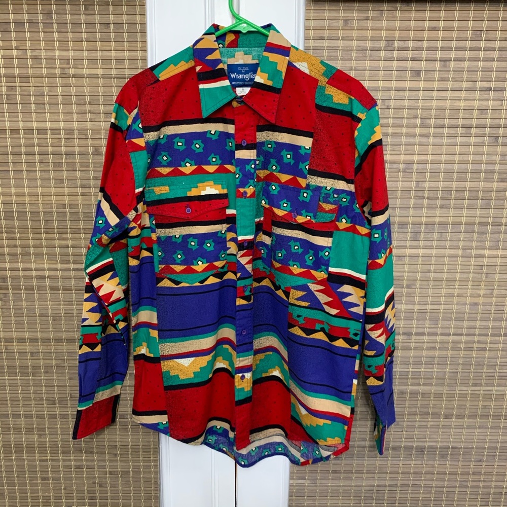 Men’s Wrangler Western Cowboy Shirt Size Medium